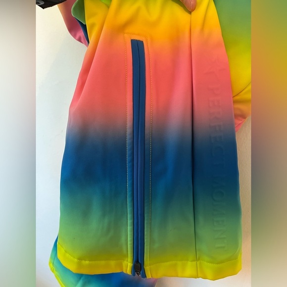 Perfect Moment Rainbow High Waist Aurora Flare Ski Pant Rainbow size L - Picture 8 of 15